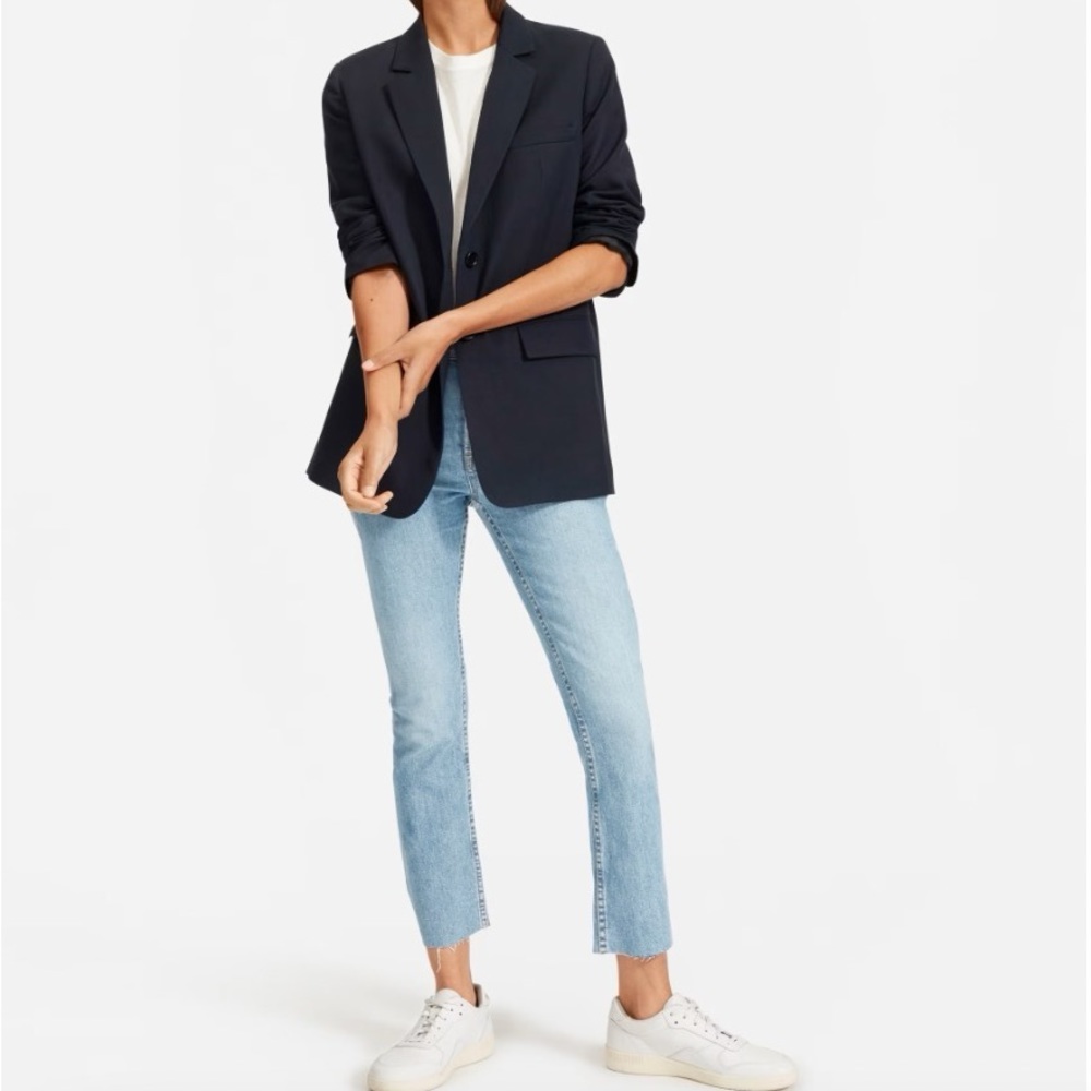 Everlane The Kick Crop Jean Raw Hem High Rise Women’s Size 29